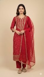 Pure Cotton Bandhej Print Suit