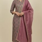 Maslin Cotton Moti Work Suit