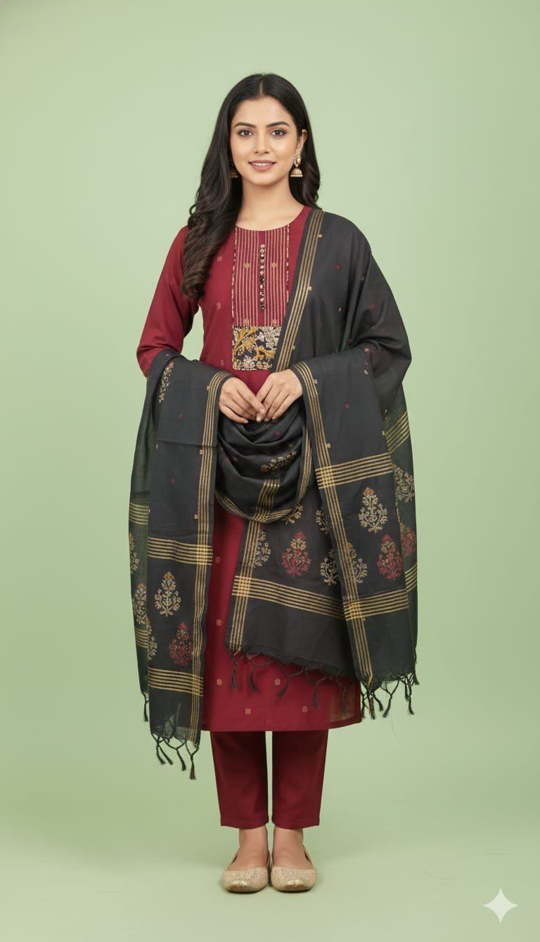 Handloom Cotton Suit Set