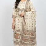 Handloom Cotton Madhubani Printed Suit