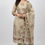 Premium Jamdani Cotton Dhaga Work Suit Set with Hand Embroidered Kurta, Elegant Dupatta and Solid Tapeta Bottom Ethnic Wear