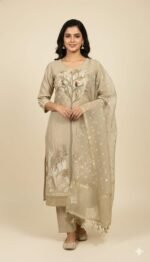 Jamdani Cotton Dhaga Work Suit