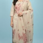 Premium Jamdani Cotton Dhaga Work Suit Set with Hand Embroidered Kurta, Elegant Dupatta and Solid Tapeta Bottom Ethnic Wear