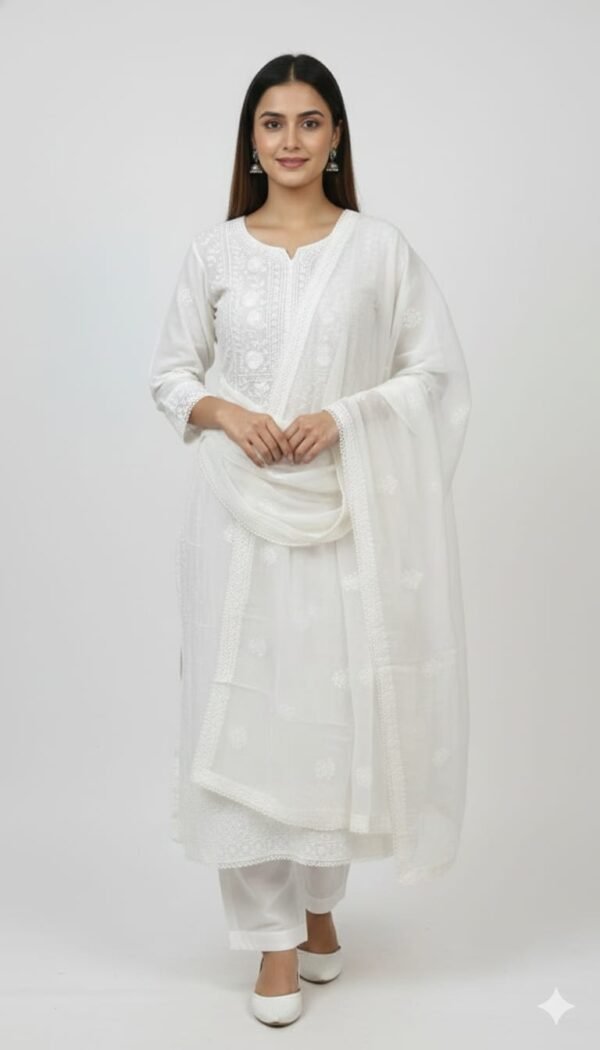 Pure Cotton Chikankari Work Suit