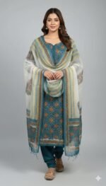 Cotton Kota Printed Suit Set with Matching Dupatta and Pure Cotton Bottom Elegant Summer Ethnic Wear