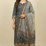 Cotton Kota Printed Suit Set with Matching Dupatta and Pure Cotton Bottom Elegant Summer Ethnic Wear