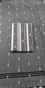 Handloom Cotton Mirror Work Suit Set with Handloom Cotton Dupatta and Handloom Cotton Bottom Traditional Ethnic Wear - Image 2