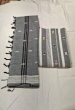 Handloom Cotton Mirror Work Suit Set with Handloom Cotton Dupatta and Handloom Cotton Bottom Traditional Ethnic Wear - Image 3