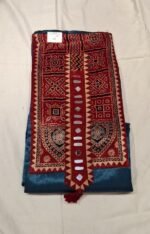 Mushroom Silk Ajrak Printed Suit Set with Ajrak Printed Stole Dupatta and Cotton Bottom Elegant Ethnic Wear - Image 4