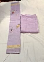 Grey Cotton Printed Suit Set with Maslin Silk Dupatta and Cotton Bottom Elegant Ethnic Wear - Image 3