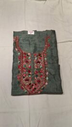 Linen Cotton Work Suit Set with Linen Cotton Printed Dupatta and Tapeta Silk Bottom Elegant Ethnic Wear - Image 3