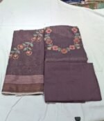 Linen Tissue Work Suit Set with Linen Tissue Printed Dupatta and Tapeta Silk Bottom Premium Ethnic Wear - Image 3
