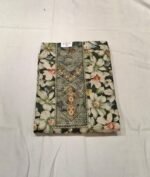 Grey Cotton Printed Suit Set with Maslin Cotton Printed Dupatta and Cotton Bottom Elegant Ethnic Wear - Image 4