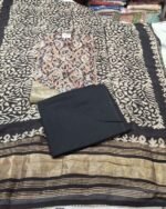 Grey Cotton Printed Suit Set with Maslin Cotton Printed Dupatta and Cotton Bottom Elegant Ethnic Wear - Image 2