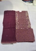 Mustard Cotton Printed Work Suit Set with Chiffon Dupatta and Cotton Bottom Elegant Ethnic Wear - Image 3