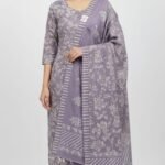 Cotton Printed Suit Set with Cotton Printed Dupatta and Cotton Bottom Elegant Daily Wear