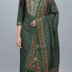 Cotton Printed and Work Suit Set with Cotton Printed Dupatta and Cotton Bottom Elegant Ethnic Wear