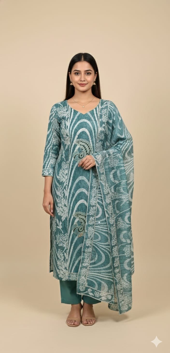 Cotton Printed Work Suit