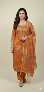 Rishu Silk Embroidered Suit