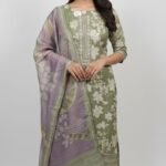 Maslin Silk Printed Suit