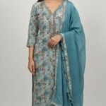 Pure Cotton Printed Neck Work Suit