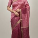Cotton Silk Saree with Contrast Border and Tassel Pallu Traditional Ethnic Wear