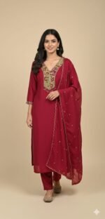 Maslin Silk Work Suit