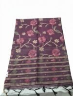 Cotton Silk Saree with Contrast Border and Tassel Pallu Traditional Ethnic Wear - Image 3