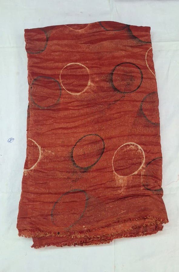 Tissue Silk Hand Print Fabric