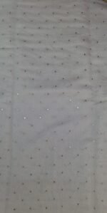 Premium Off White Mul Cotton Work Fabric Soft Lightweight Embroidered Dress Material - Image 2