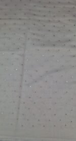 Premium Off White Mul Cotton Work Fabric Soft Lightweight Embroidered Dress Material - Image 3