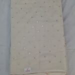 Premium Off White Mul Cotton Work Fabric Soft Lightweight Embroidered Dress Material