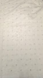 Premium Off White Mul Cotton Work Fabric Soft Lightweight Embroidered Dress Material - Image 3