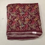 Premium Kashmiri Karhai Work Fabric with Traditional Bird and Floral Embroidery Designer Ethnic Fabric