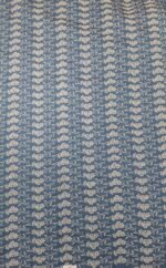 Blue Denim Cotton Work Fabric with White Floral Embroidery Soft Designer Dress Material - Image 2