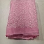 Cotton Kota Work Fabric with White Floral Embroidery Lightweight Ethnic Dress Material