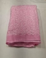 Cotton Kota Work Fabric with White Floral Embroidery Lightweight Ethnic Dress Material