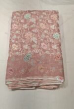 Cotton Kota Work Fabric with White Floral Embroidery Lightweight Ethnic Dress Material