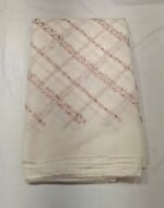 Mul Cotton Embroidery Fabric with Leaf Design Soft Lightweight Dress Material