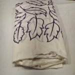 Off White Mul Cotton Embroidery Fabric