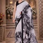 Italian Crepe Printed Saree with Blouse Piece
