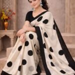 Italian Crepe Printed Saree with Blouse Piece