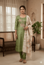 Tassar Silk 3 Piece Unstitched Suit Set