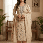 Tassar Silk 3 Piece Unstitched Suit Set