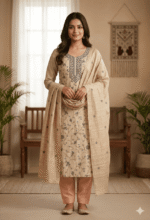 Tassar Silk 3 Piece Unstitched Suit Set