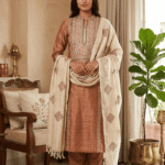 Tassar Silk 3 Piece Unstitched Suit