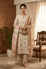 Jamdani Cotton 3 Piece Unstitched Suit