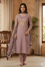 Chanderi Cotton 3 Piece Unstitched Suit Set