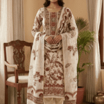 Chanderi Cotton 3 Piece Unstitched Suit Set