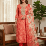 Chanderi Cotton 3 Piece Unstitched Suit